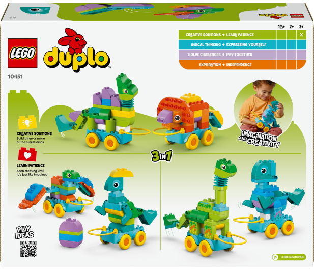 LEGO DUPLO 10451 3w1 dinozaury na kółkach - 1331607 - zdjęcie 10